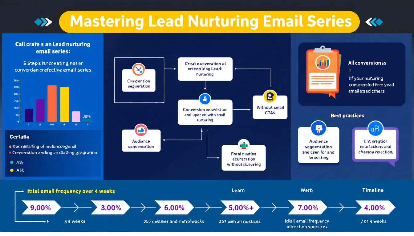 Boost your marketing strategy with our comprehensive guide to creating powerful lead nurturing email series, visualized in this informative infographic.