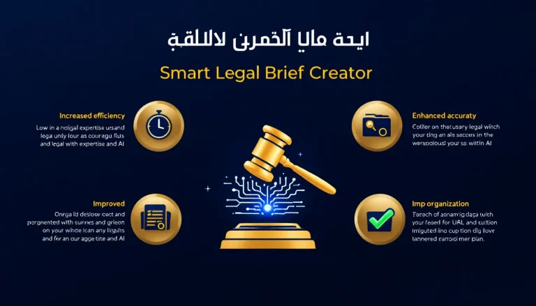 ارتقِ بمرافعاتك القانونية مع أداة منشئ المرافعات الذكية - تحويل الخبرة القانونية إلى استراتيجيات مقنعة في دقائق معدودة.