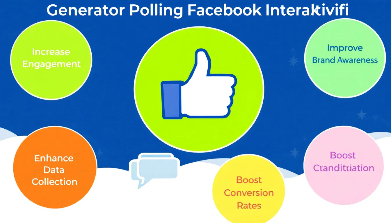 Tingkatkan engagement Facebook Anda dengan Generator Polling Interaktif kami - menciptakan konten menarik dan mengumpulkan wawasan berharga dalam hitungan detik!