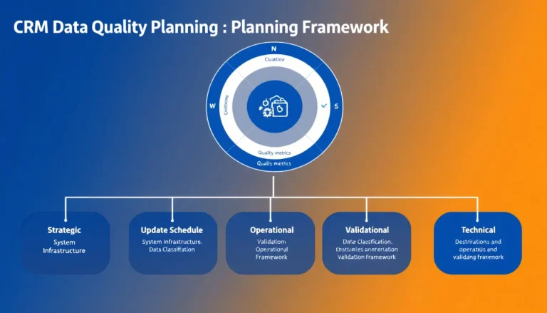 Master your CRM data quality management with this comprehensive planning framework that outlines core components, key benefits, and essential monitoring schedules.