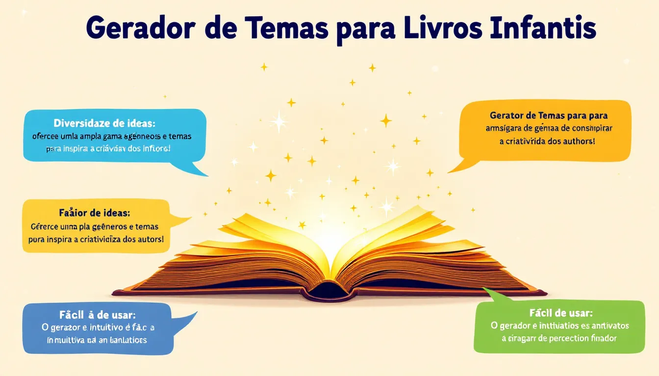 Desperte a criatividade na literatura infantil com o nosso Gerador de Temas para Livros Infantis - transformando ideias em histórias cativantes em minutos!