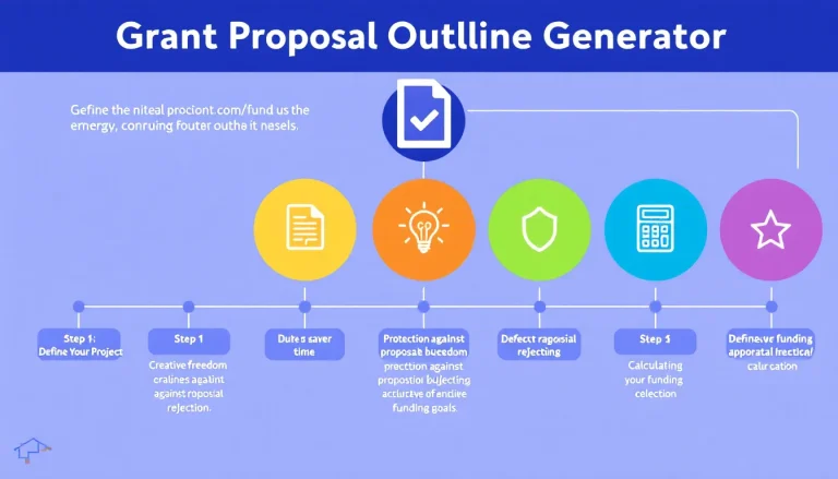 Streamline your grant writing process with our Grant Proposal Outline Generator - transforming your project ideas into structured, compelling proposals in minutes.