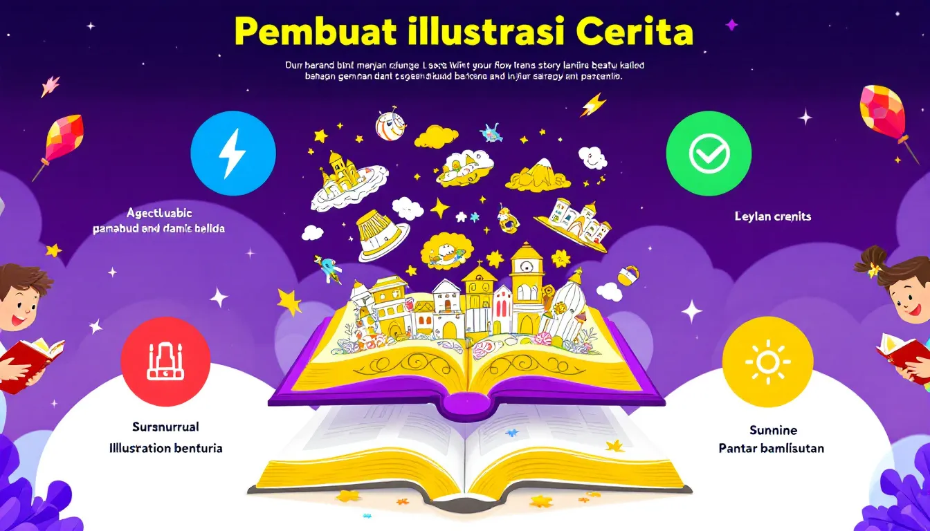 Ubah cerita Anda menjadi ilustrasi menarik dengan Pembuat Ilustrasi Cerita - alat inovatif untuk buku mewarnai dan materi visual kreatif.