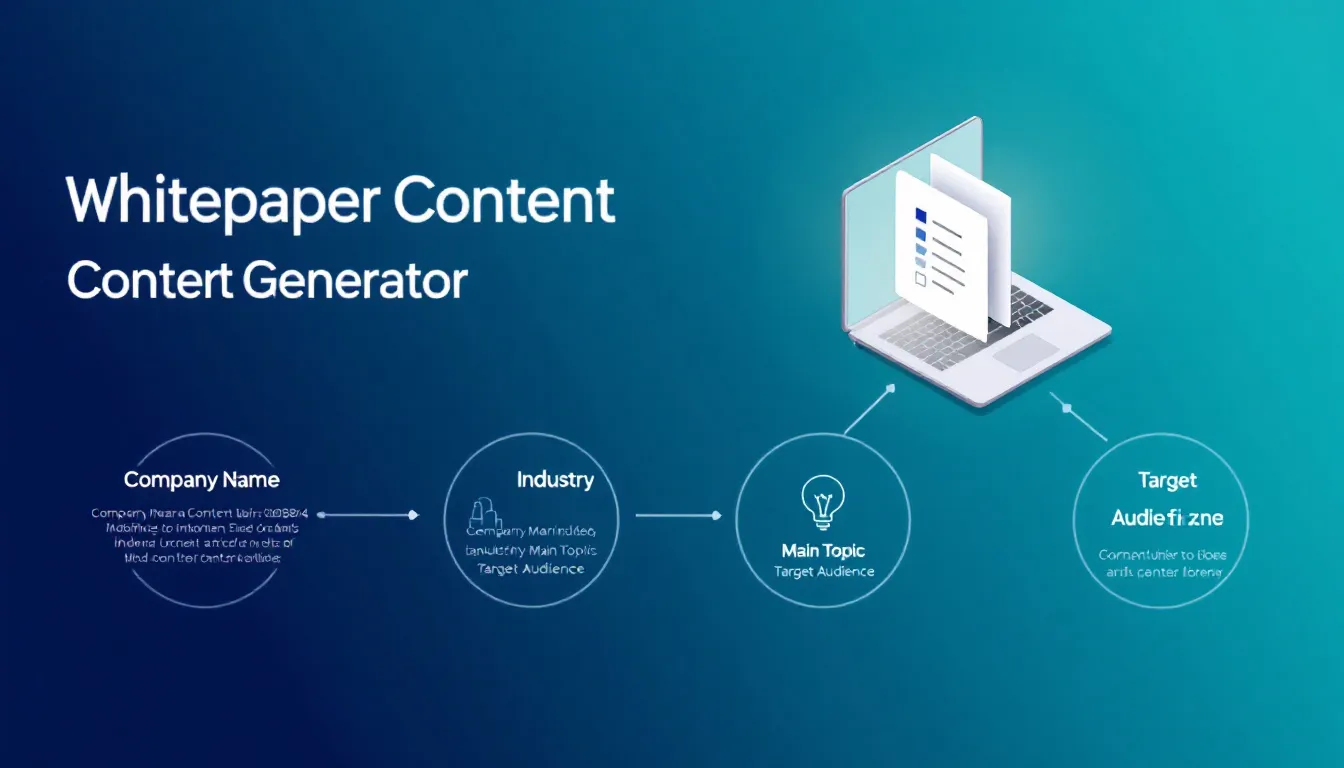 Transform your whitepaper planning process with our Content Brief Generator - streamlining professional content development from days to minutes with intelligent automation.