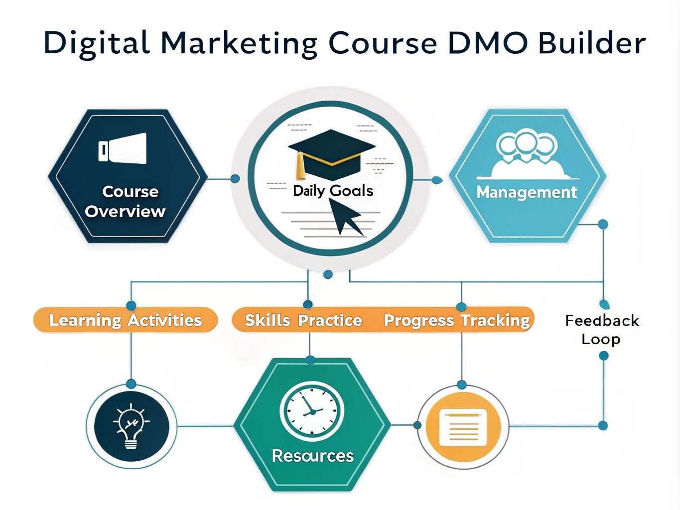 Transform your digital marketing education with our Daily Method of Operation (DMO) Builder - your personalized roadmap to structured learning and consistent progress.