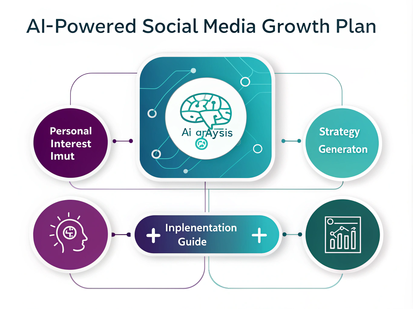 Transform your social media presence with our AI-powered plan generator - turn your personal interests into a strategic, data-driven social media success story.