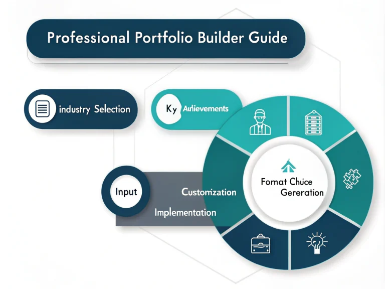 Transform your professional journey with our interactive Portfolio Builder Guide - your comprehensive tool for creating impactful portfolios tailored to your industry and achievements.