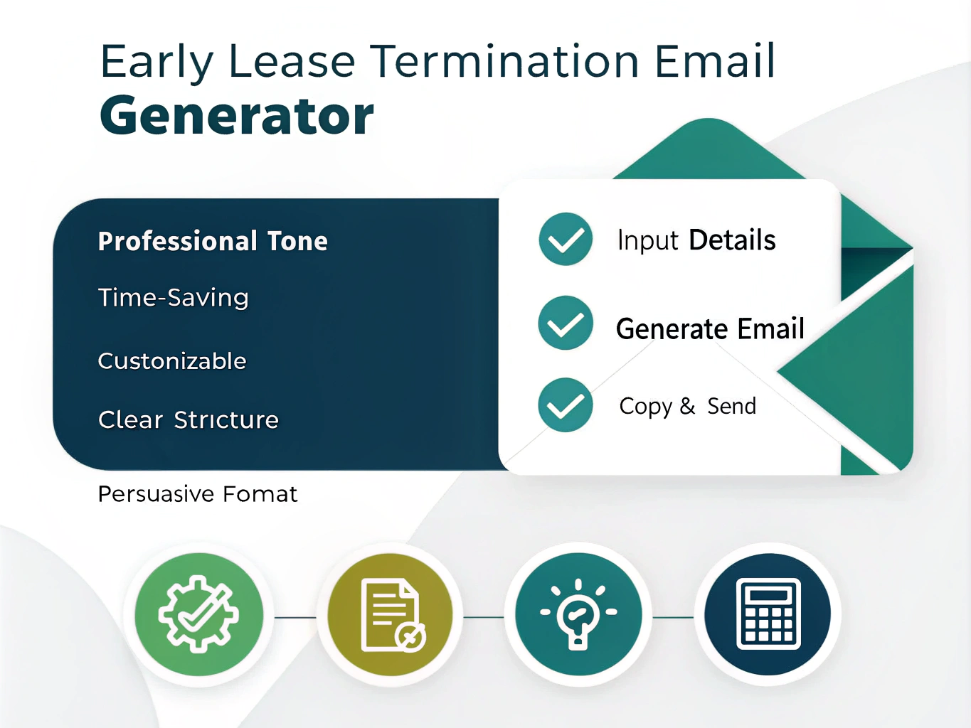 Streamline your lease termination request with our professional Email Generator - turning a challenging conversation into a well-structured, persuasive communication.