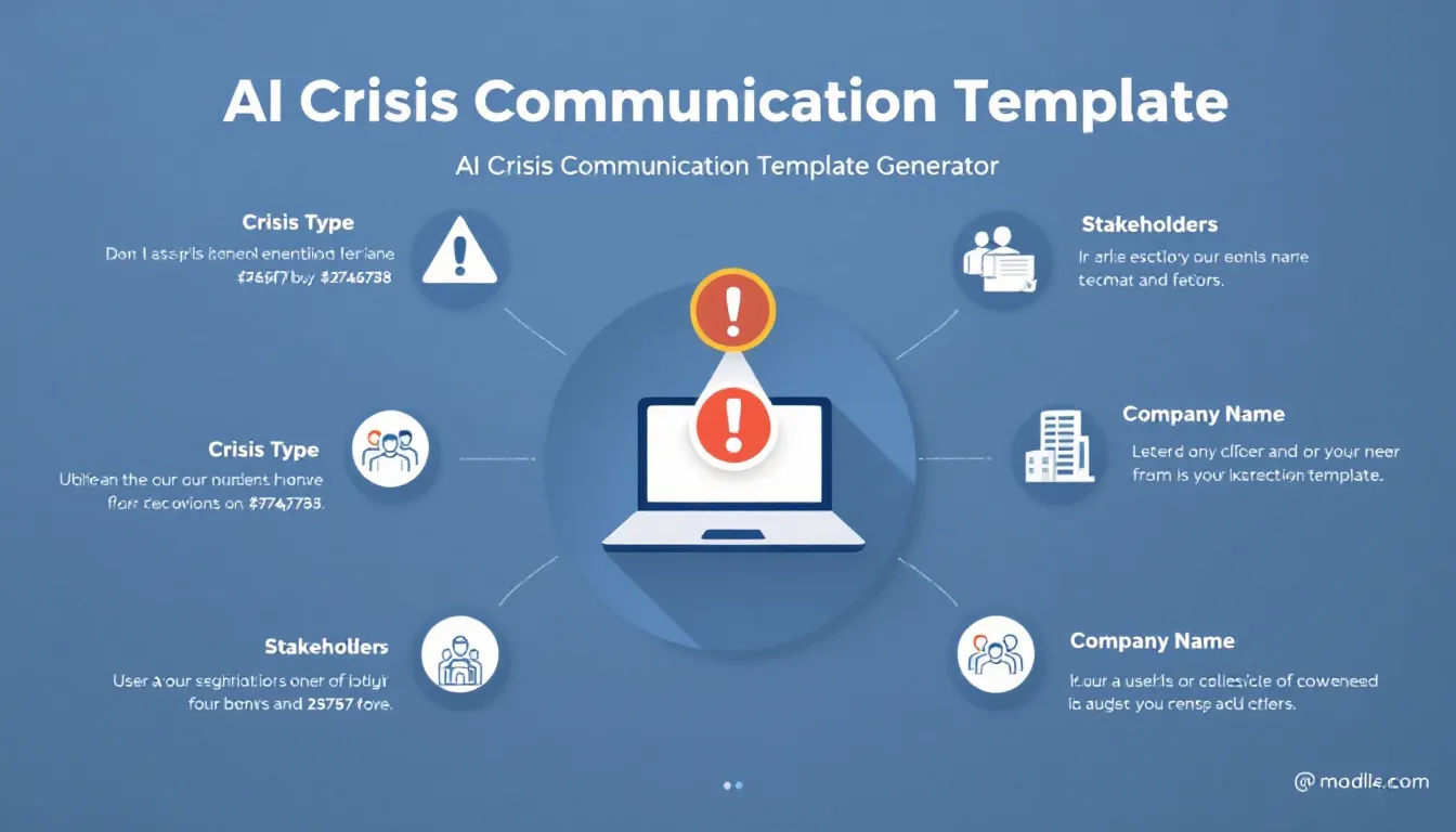 Transform your crisis response with our AI-powered Communication Template Generator - delivering professional, strategic communications in seconds during critical situations.