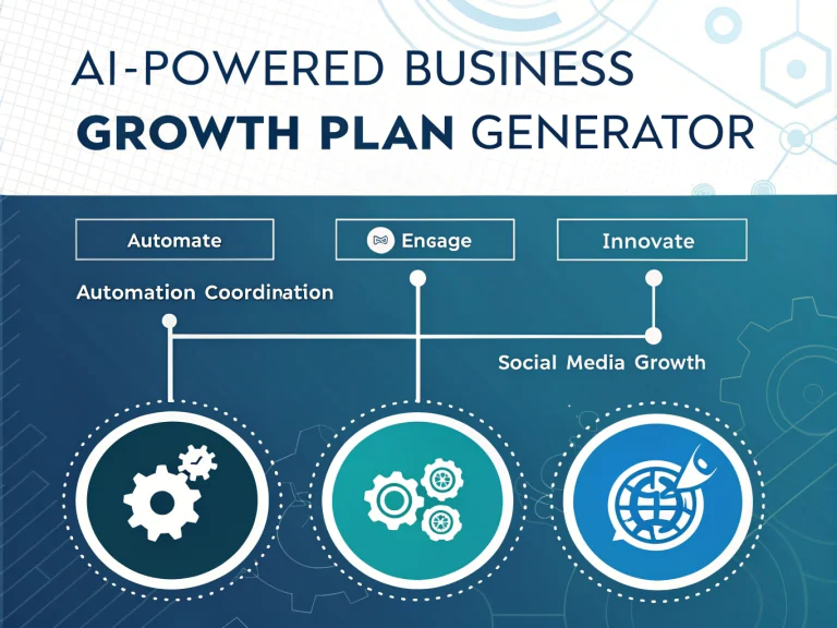 Transform your business strategy with our AI-Powered Business Growth Plan Generator - seamlessly combining automation, social media growth, and AI expertise development into one comprehensive solution.