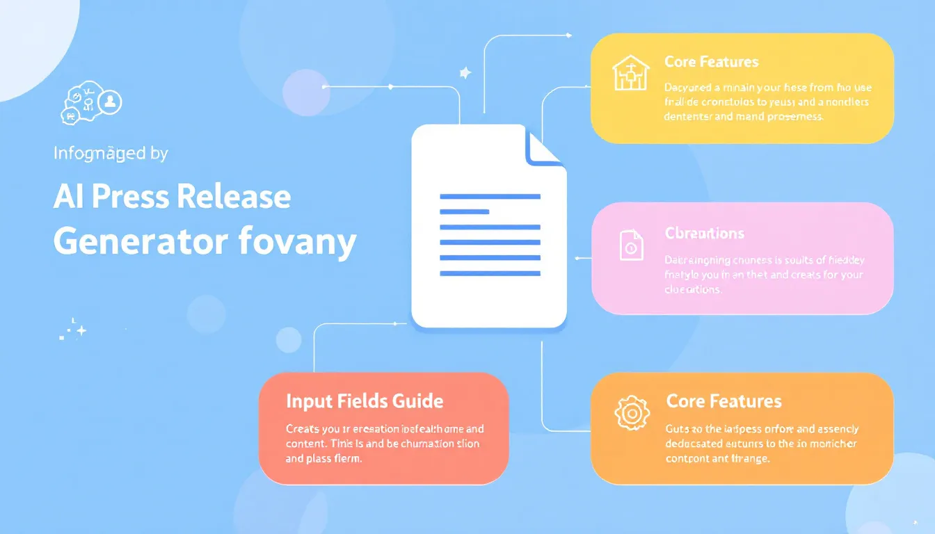 Transform your press release creation process with our AI Generator - streamlining professional news release writing from hours to minutes with industry-standard formatting and optimal structure.