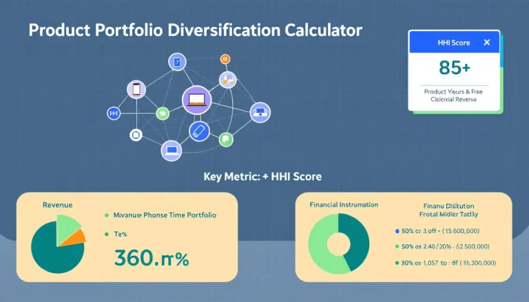 Transform your product portfolio management with our interactive diversification calculator - providing instant insights into portfolio health, risk levels, and expected returns.