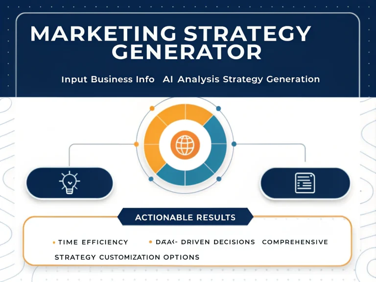 Transform your business marketing with our AI-powered Marketing Strategy Generator - turning complex planning into actionable strategies within minutes.