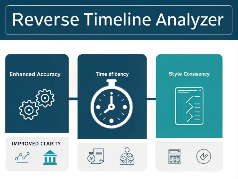 Transform your reverse chronological timelines with precision and clarity using our Timeline Analysis Tool - your automated editor for professional, consistent timeline creation.