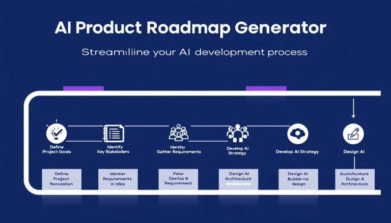 Transform your AI project planning with our AI Product Roadmap Generator - streamlining complex development timelines into clear, actionable roadmaps with intelligent resource allocation.