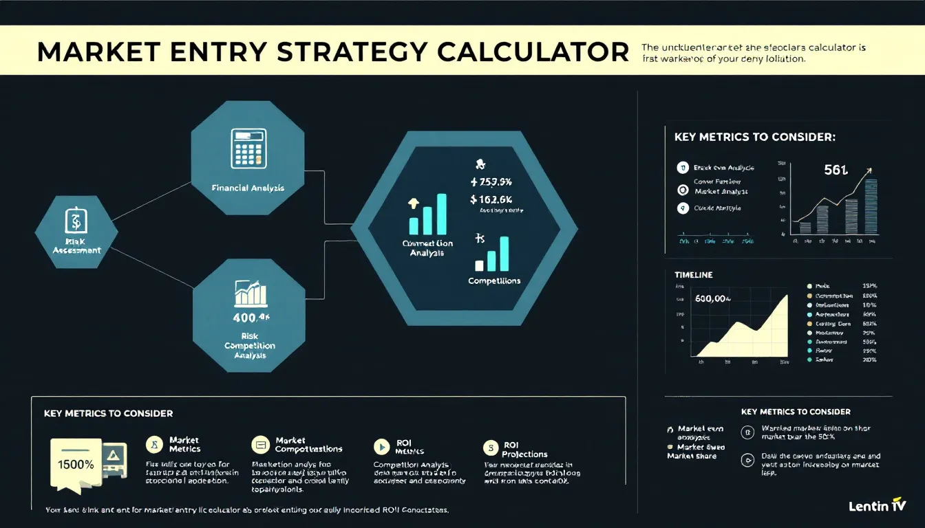 Transform your market entry decisions with our comprehensive Market Entry Strategy Calculator - your data-driven guide to evaluating new market opportunities and risks.