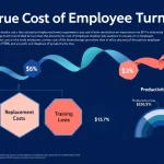 Discover the hidden financial impact of employee turnover with our comprehensive cost breakdown infographic, revealing how a single departure can cost up to 90% of an employee's annual salary.