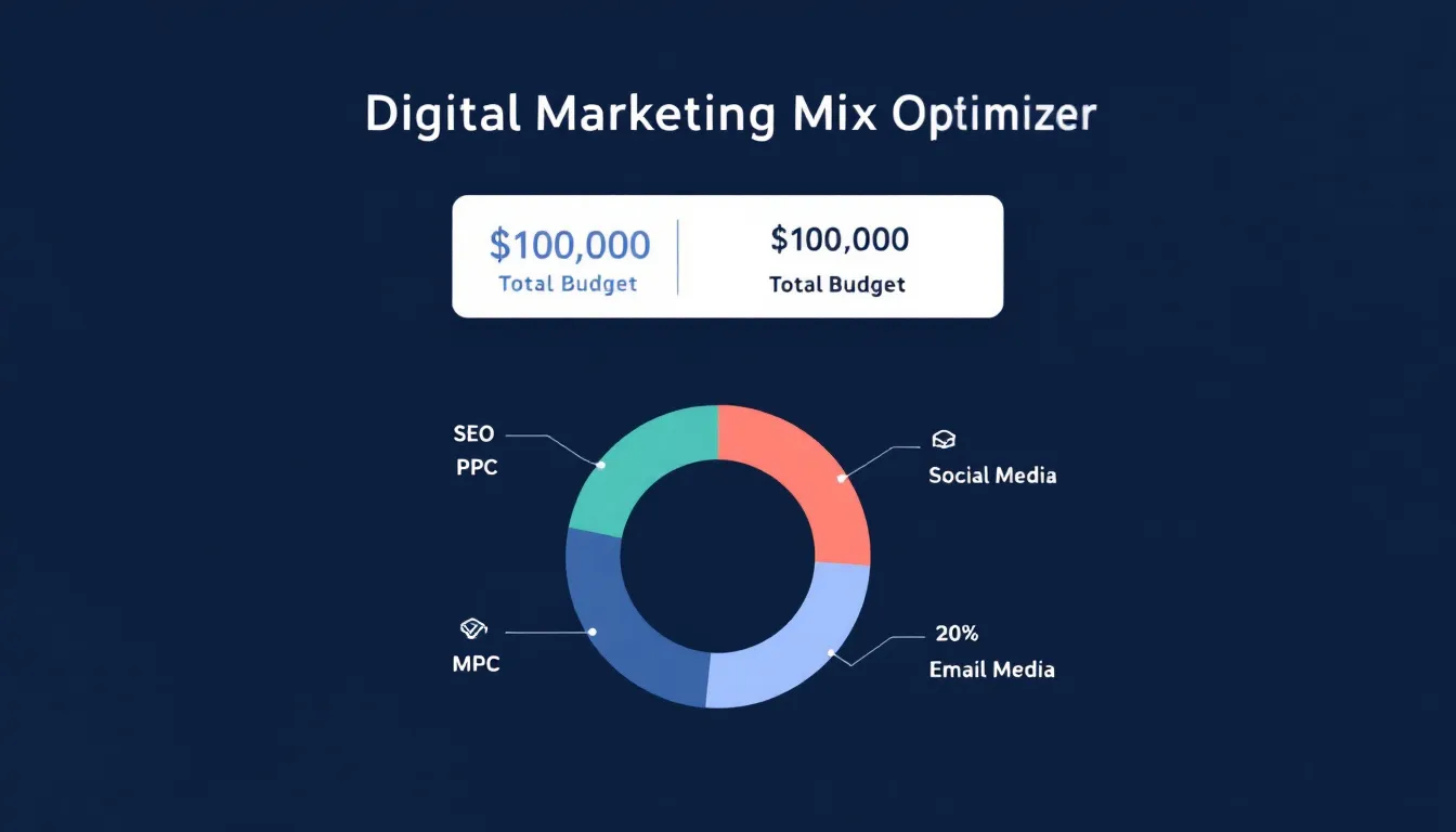 Transform your marketing budget allocation with the Digital Marketing Mix Optimizer - a data-driven tool that maximizes ROI across multiple channels through intelligent distribution of resources.