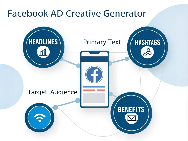 Transform your Facebook advertising strategy with our AI-powered Ad Creative Generator - turning your product information into compelling, conversion-focused ad content instantly.