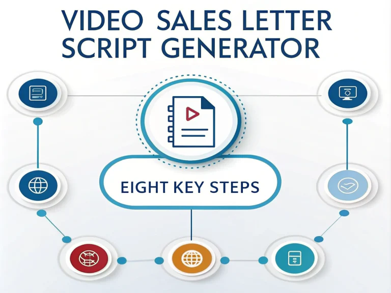 Transform your product marketing with our VSL Script Generator - create compelling video sales letters in minutes using our streamlined 8-step process.