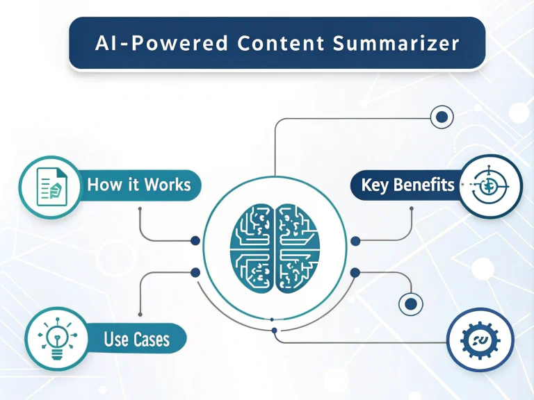 Transform lengthy content into concise, actionable summaries with our AI-Powered Content Summarizer - your solution to information overload in the digital age.