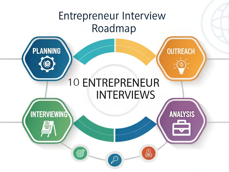 Transform your business journey with our comprehensive Entrepreneur Interview Roadmap - your strategic guide to gaining invaluable insights from 10 successful business leaders.