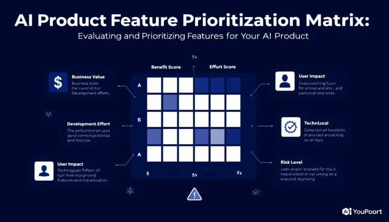 Transform your AI product development process with our comprehensive Feature Prioritization Matrix - a data-driven approach to strategic decision-making.