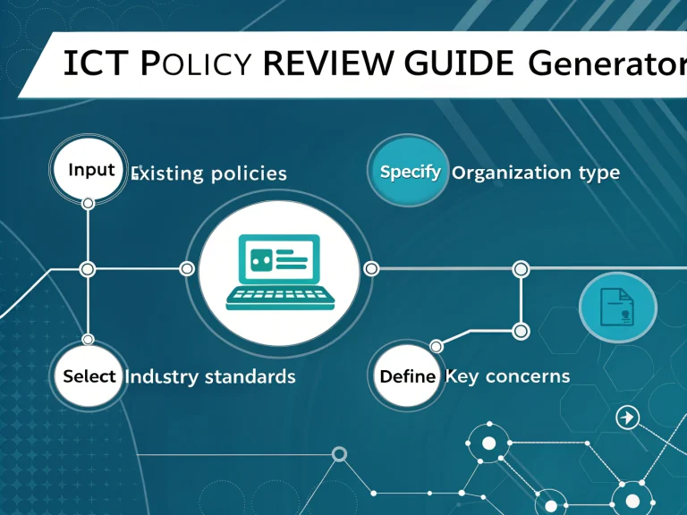 Streamline your organization's digital governance with our ICT Policy Review Guide Generator - transforming complex policy reviews into structured, actionable guidelines.