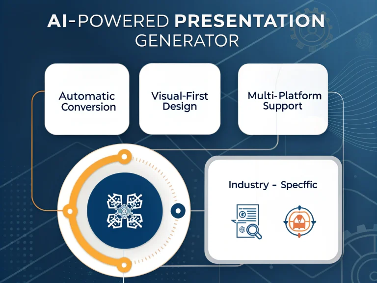 Transform your scripts into compelling visual presentations with our AI-Powered Presentation Generator - streamlining the way storytellers create engaging content for the digital age.