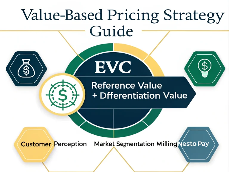 Master the art of value-based pricing with this comprehensive visual guide that breaks down complex pricing strategies into actionable insights for maximizing product value and revenue.