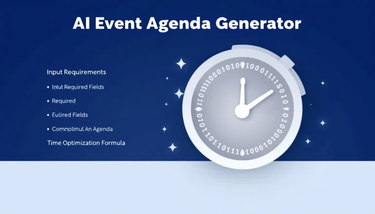 Streamline your event planning with our AI Event Agenda Generator - transform complex scheduling tasks into perfectly optimized agendas in minutes.