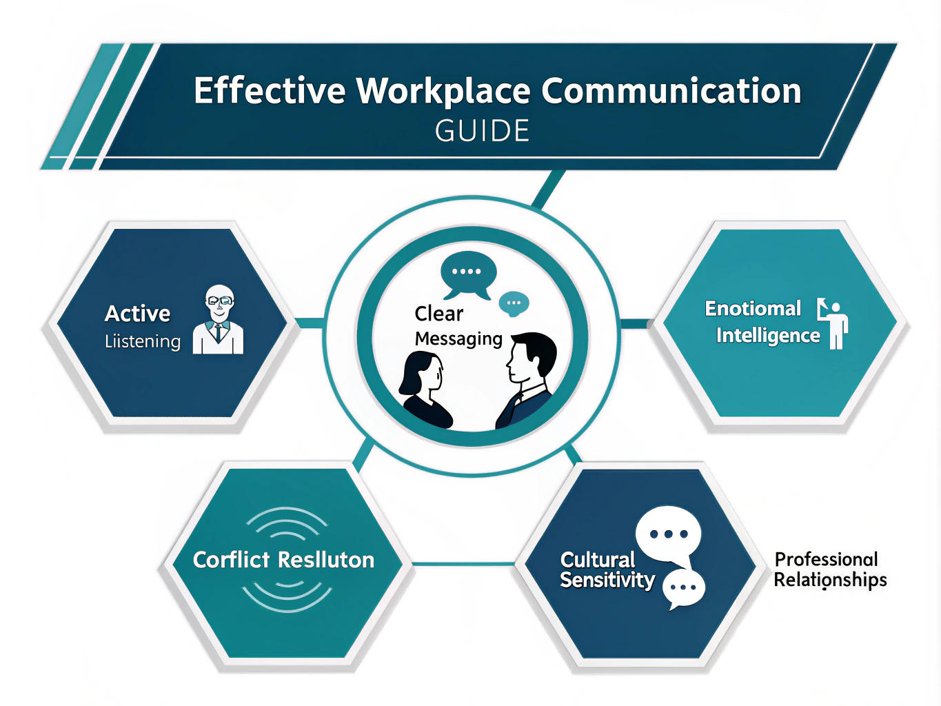 Master the art of workplace communication with this comprehensive visual guide to building stronger professional relationships and enhancing team dynamics.