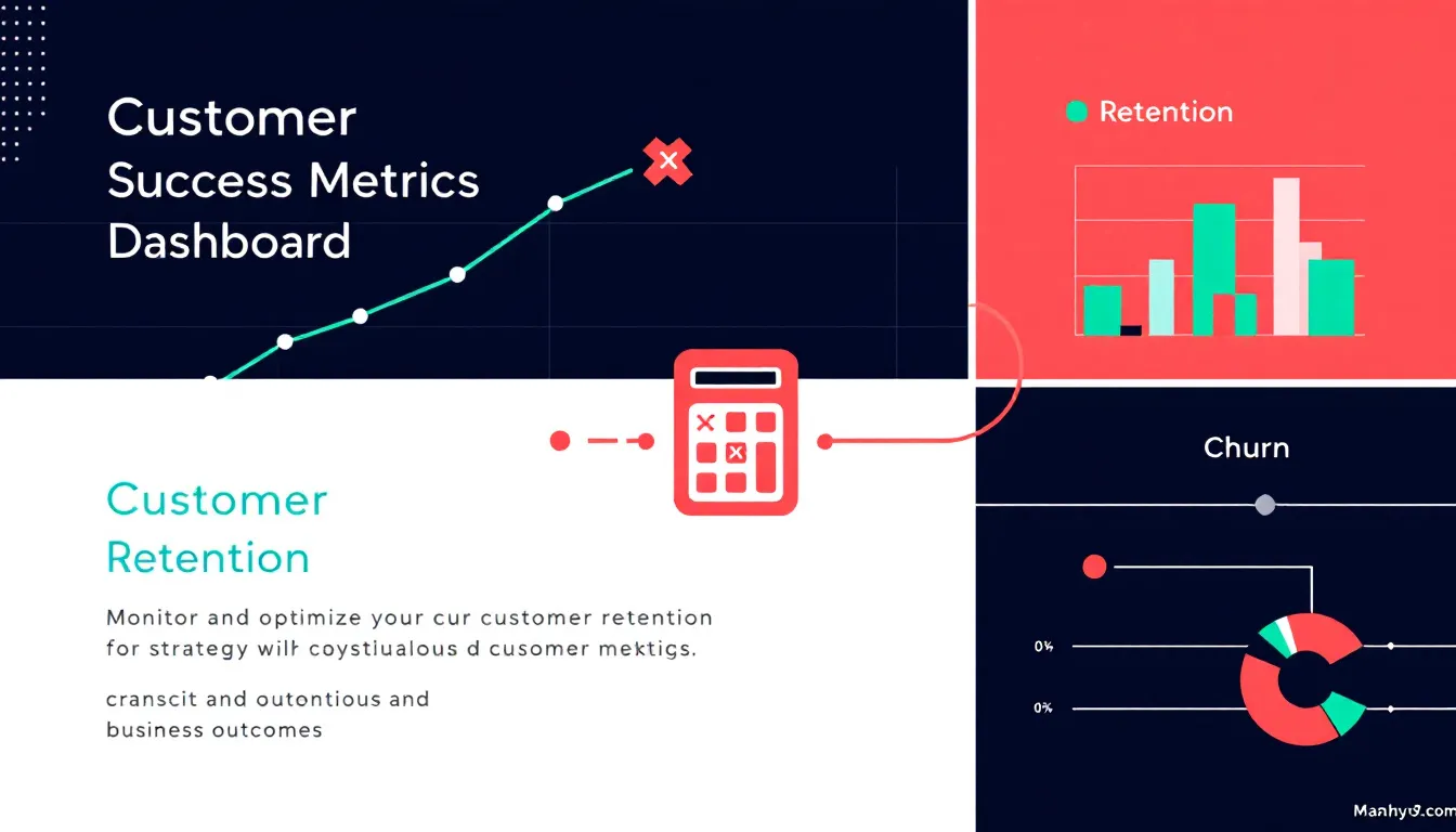 Comprehensive visual guide to essential customer success metrics, helping businesses track and optimize their customer relationship performance through key indicators and analytics.