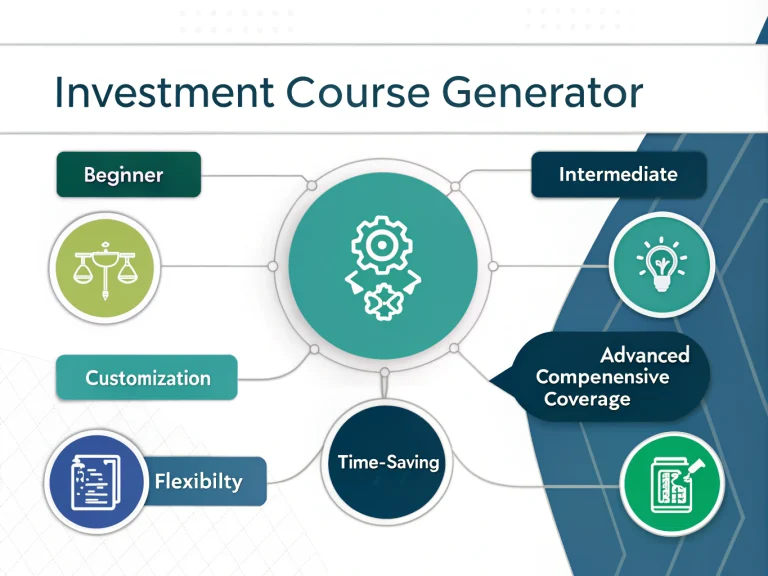 Transform your investment education strategy with our Investment Course Generator - create customized, comprehensive learning paths for any skill level in minutes.