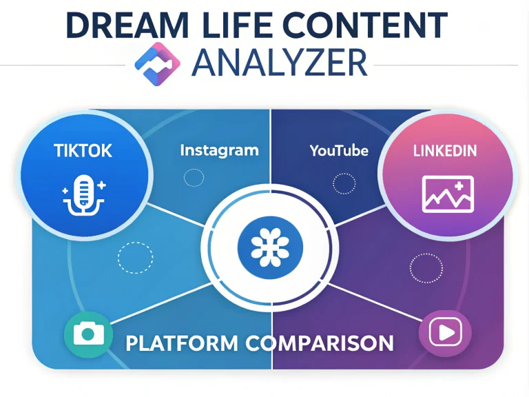 Discover how different social media platforms portray dream lifestyles with our comprehensive Dream Life Content Analyzer - your guide to understanding and achieving your ideal lifestyle across digital platforms.