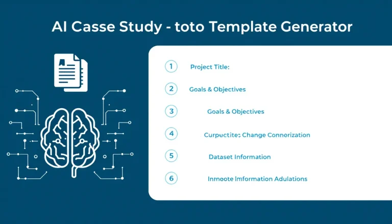 Streamline your AI project documentation with our comprehensive Case Study Template Generator - transforming complex research into clear, professional reports with structured guidance.