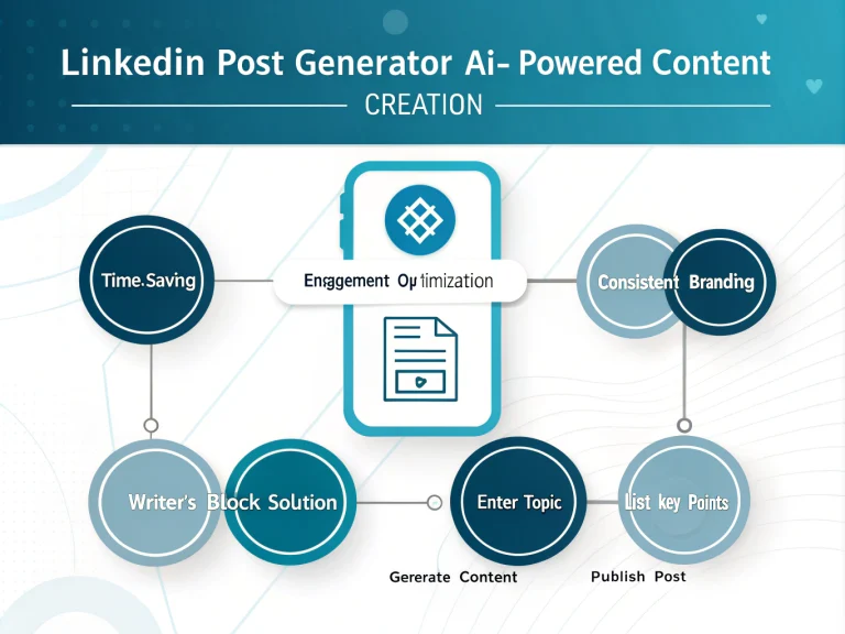 Transform your LinkedIn presence with AI-powered content generation - create engaging, professional posts in minutes instead of hours.