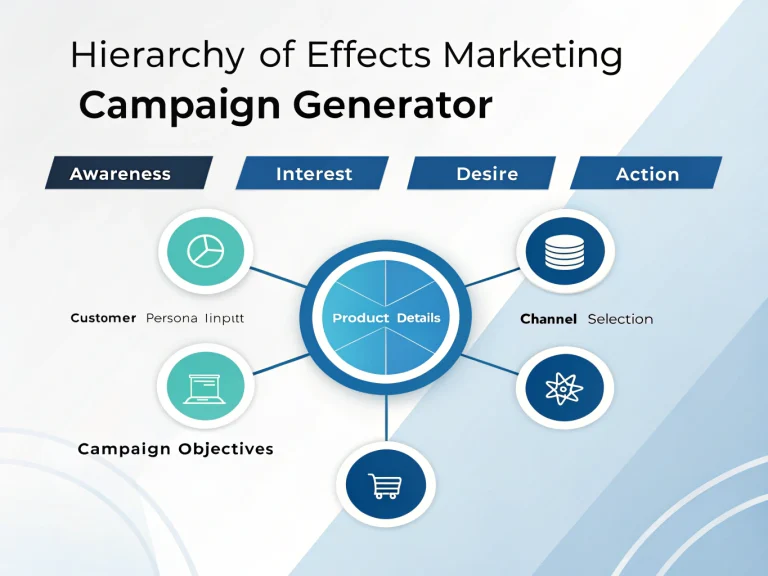 Transform your marketing strategy with our Hierarchy of Effects Campaign Generator - streamlining the process from customer awareness to action through data-driven campaign planning.